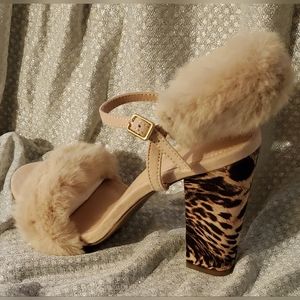 Plush Open Toe Heels [size 8]
